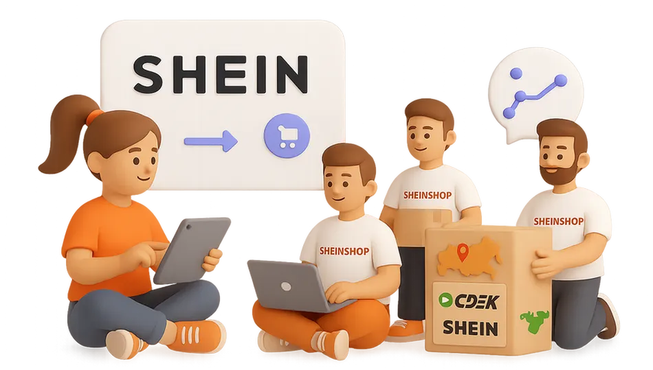Команда SHEINSHOP оформляет заказ